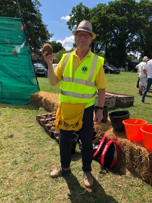 Lion President Phil helping Loddon Valley Lions at the Tadley Treacle Fair