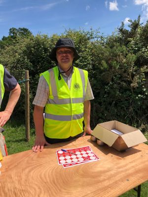 Lion Stewart helping at the Tadley Treacle Fair