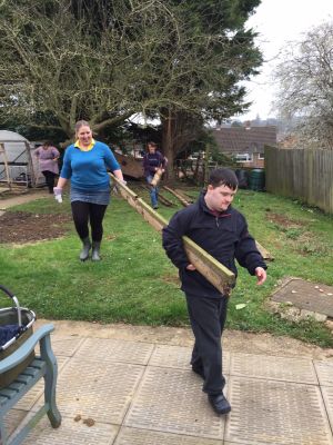 Helping with the Redlands Garden